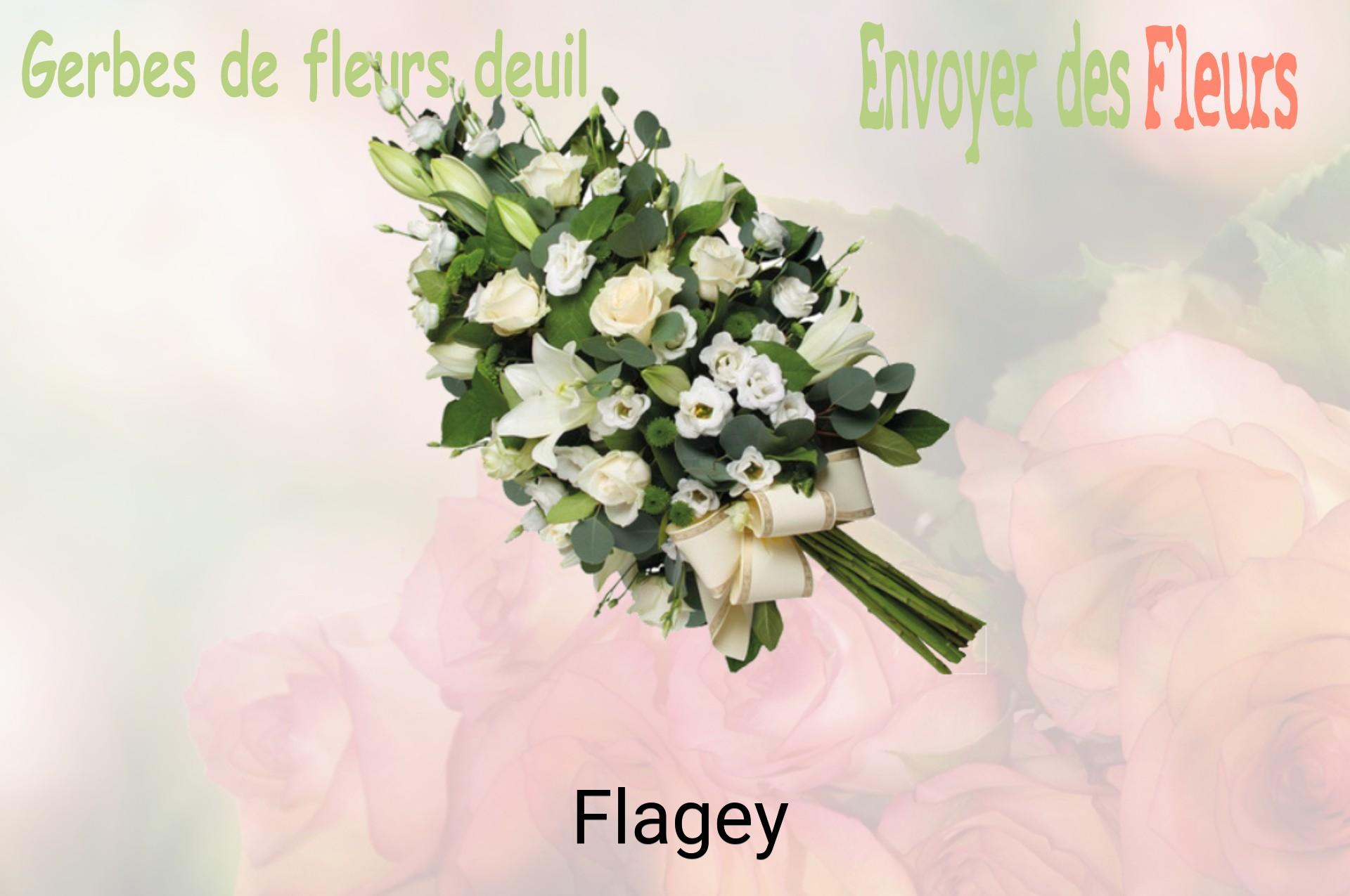 Gerbe de fleurs de deuil livrée à Flagey